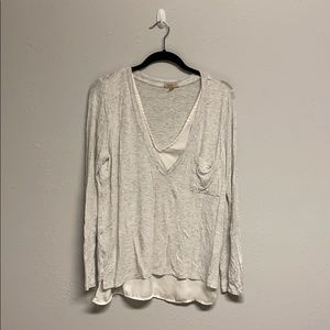 Anthropologie Bordeaux Lounge Deep VNeck